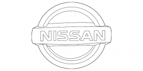 Эмблема крышки багажника Nissan Versa 12-19