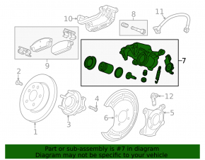 Суппорт в сборе задний правый Buick Encore 13-17
