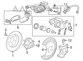 Суппорт в сборе задний правый Buick Encore 13-17