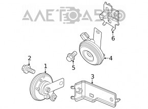 Кронштейн сигнала high Honda Civic XI FE/FL 22-26