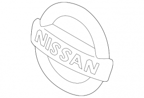 Эмблема передняя решетки радиатора Nissan Rogue 14-16 под камеру