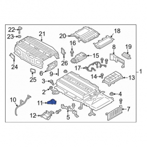 Чека батареи Ford C-max MK2 13-18 без заглушки