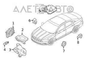 Модуль srs airbag компьютер подушек безопасности VW Jetta 19-26