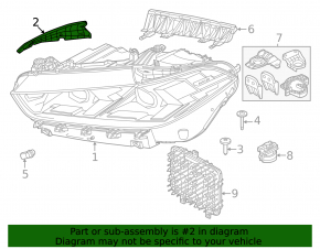 Накладка фары правая BMW X5 G05 24-26