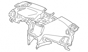 Торпедо передняя панель без AIRBAG Subaru XV Crosstrek 18-23
