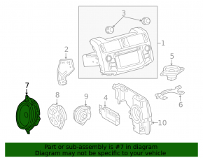Динамик дверной передний левый JBL Toyota Prius 30 10-11