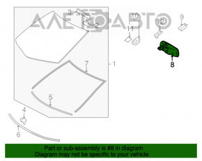 Зеркало внутрисалонное Lexus RX350 RX450h 10-15 с управлением света