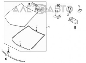 Зеркало внутрисалонное Lexus RX350 RX450h 10-15 с управлением света
