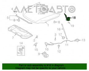 Петля капота правая Lexus RX350 RX450h 10-15