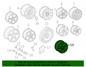 Диск колесный R17x7.5J ET38 Audi A4 B9 21-25 легкая бордюрка
