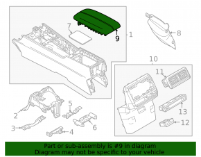 Подлокотник центральной консоли Mazda CX-50 23-26 кожа черная