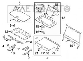 Бокс багажника правый Volvo XC90 16-23 черный, царапины