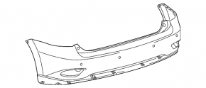 Бампер задній голий Lexus RX350 RX450h 10-15