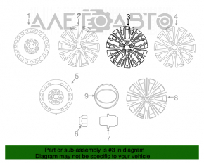 Диск колесный R18 Toyota Camry v70 18-20 черно-серый