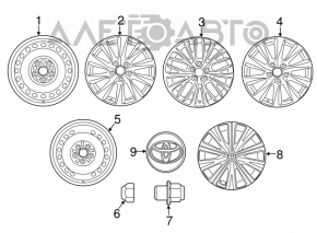 Диск колесный R18 Toyota Camry v70 18-20 черно-серый