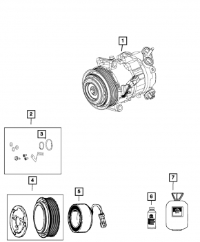Компрессор кондиционера Chrysler 200 15-17 3.6