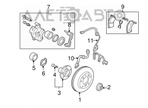 Датчик ABS передній правий Mazda3 MPS 09-13