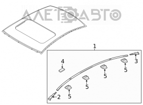 Накладка крыши правая Mazda 6 14-21