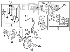Ступица передняя левая Mazda CX-7 06-12