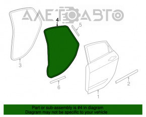 Уплотнитель двери задней левой Dodge Dart 13-16