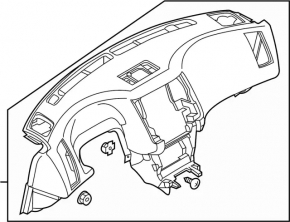 Торпедо передняя панель без AIRBAG Infiniti FX35 FX45 03-05 серая
