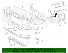 Кронштейн переднего бампера левый Audi A4 B8 13-16 S line