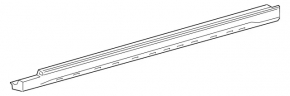 Порог правый Mercedes A-class V177 19-22 AMG pkg
