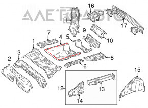 Корыто багажника Mercedes CLA 14-19
