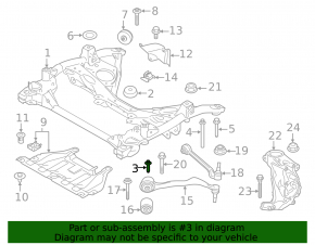 Болт крепления переднего подрамника 2шт BMW 4 F32/33/36 14-20 45мм
