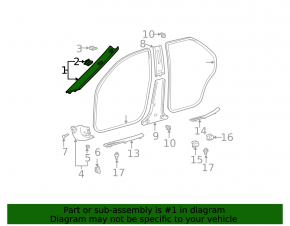 Накладка передней стойки правая Toyota Camry v30 серая