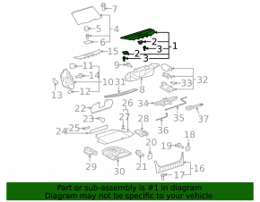 Полка задняя Lexus ES350 07-12 черная без шторки