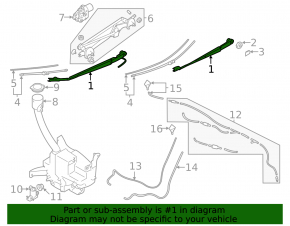 Поводок дворника левый Subaru Outback 20-23