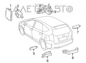 COMPUTER ASSY, SMART KEY Toyota Prius V 12-12