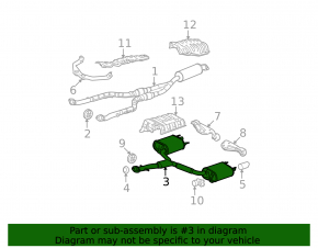 Глушитель задняя часть с бочкой левый Lexus IS250 14-16