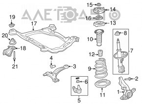 Цапфа со ступицей передняя правая Toyota Highlander 08-13