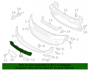 Нижняя решетка переднего бампера Mini Cooper Countryman R60 14-16 S model, JCW pkg