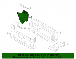 Повітропровід переднього бампера лівий BMW 4 F32/33/36 14-20 M-pack