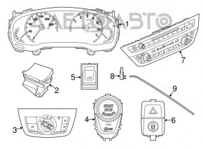 Кнопка start stop BMW X3 G01 18-21 черная, потерта