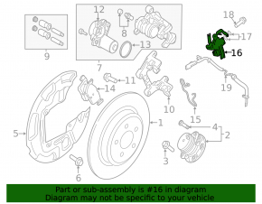 Шланг тормозной задний левый Ford Edge 15-24
