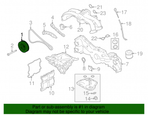 Шкив коленвала Subaru Outback 15-19 2.5 FB25