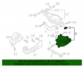 Цапфа задняя правая Volvo XC40 19-26 AWD