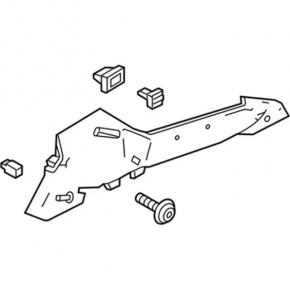 Накладка задней стойки правая Ford Focus mk3 11-18 5d