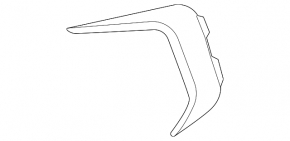 Молдинг переднього бампера правий Acura TLX 21-25 Base, sh-awd, a-spec