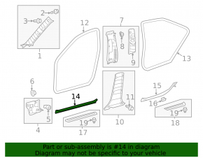 Накладка порога внутренняя передняя правая Toyota Camry v50 12-14 usa черн