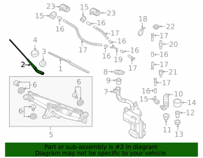 Поводок дворника правый Audi A3 8V 15-20 4d, 5d