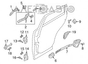 Петля двери нижняя задняя левая Mazda CX-70 25-26