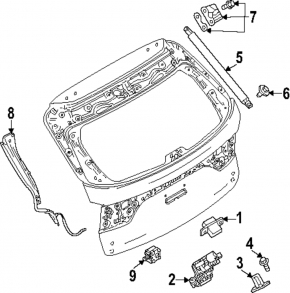 Гак замка дверей багажника Mazda CX-90 24-26