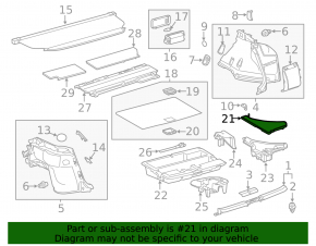 Крышка бокса багажника левая Lexus CT200h 11-17