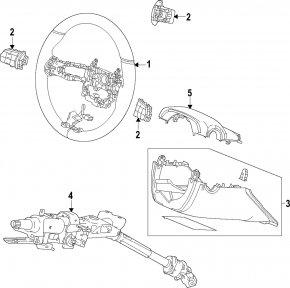 Руль голый Honda Accord 23-26 кожа черная