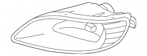 Противотуманная фара птф левая Toyota Camry 02-04 W/RUBBER